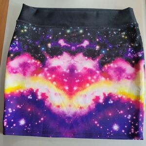 Y2K Hot Topic Galaxy Mini Skirt Size L